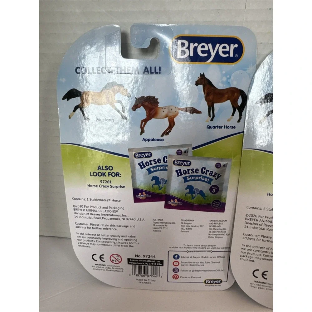 New Breyer Horse Crazy Lot of 2 Stablemates 1:32 Scale  Mustang Quarter Gift